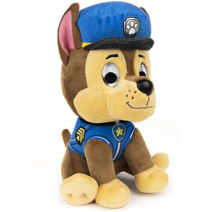 PAT PATROUILLE - PELUCHE 15 CM CHASE Paw Patrol Gund - 6058437 - peluche douce et lavable dès 12 mois-1