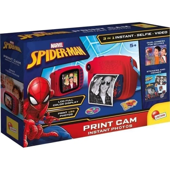 Appareil Photo Instantané - HI TECH - PRINT CAM - SPIDERMAN - Double caméra, Effets amusants, Impression instantanée-1