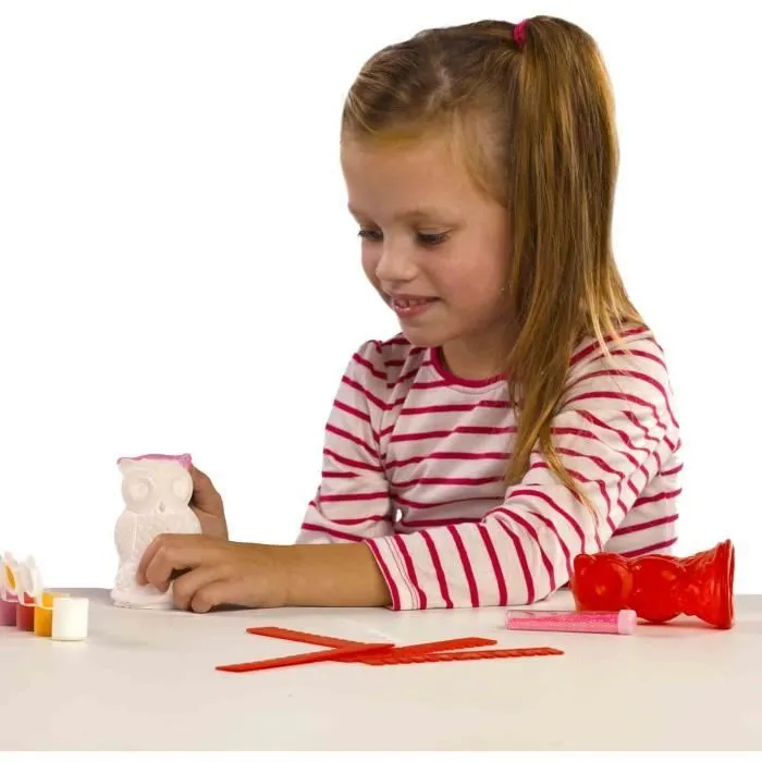 Moulage et peinture - SES CREATIVE - Chouette - Figurines en plâtre-3
