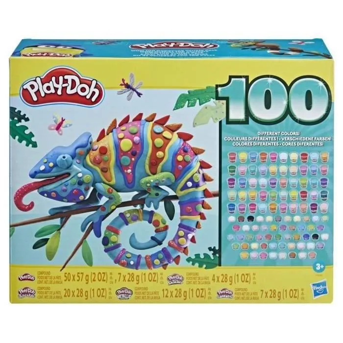 Coffret 100 pots de pâte à modeler Play-Doh Wow - Multicolore - PLAYDOH-0