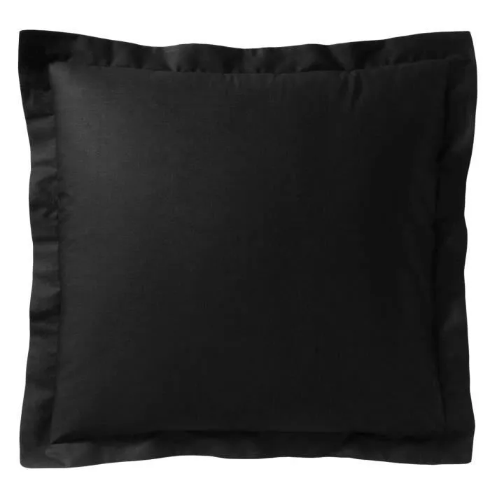 Taie d'oreiller 75cm x 75cm 100% coton - Réglisse - Design Actuel-0