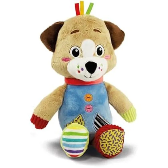 Clementoni - Baby for You Chiot Pete The Puppy-Peluche, Jeu de Petite enfance, Jouet de première activité, Bonhomme bébé 100%-0