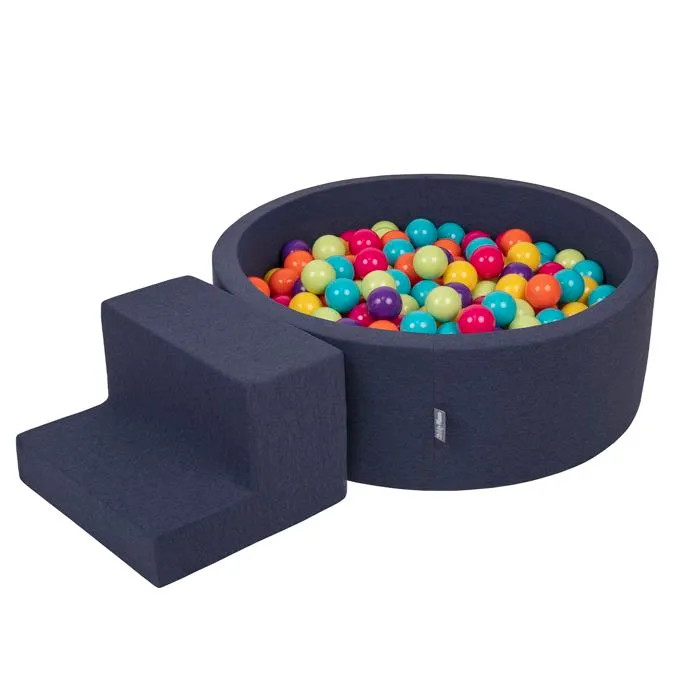 KiddyMoon Aire De Jeux Avec Piscine À Balles Bleu 374-0