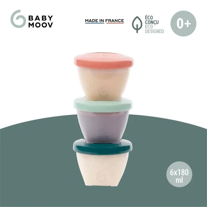 Babymoov Pots de conservation Babybols Biosourcés - Lot de 6x180ml-2