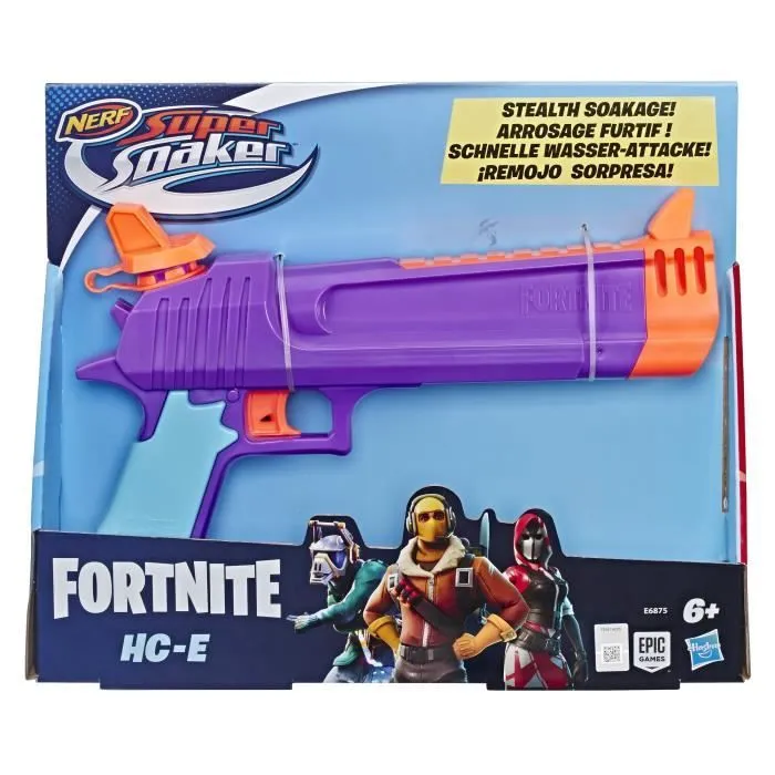Pistolet à Eau - NERF - Fortnite HC-E - 218ml - Violet - Extérieur-0