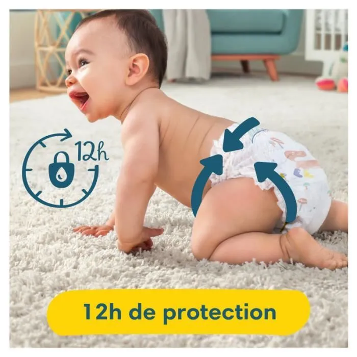 Couches Pampers Premium Protection - Taille 3 - Pack 1 mois x204-1