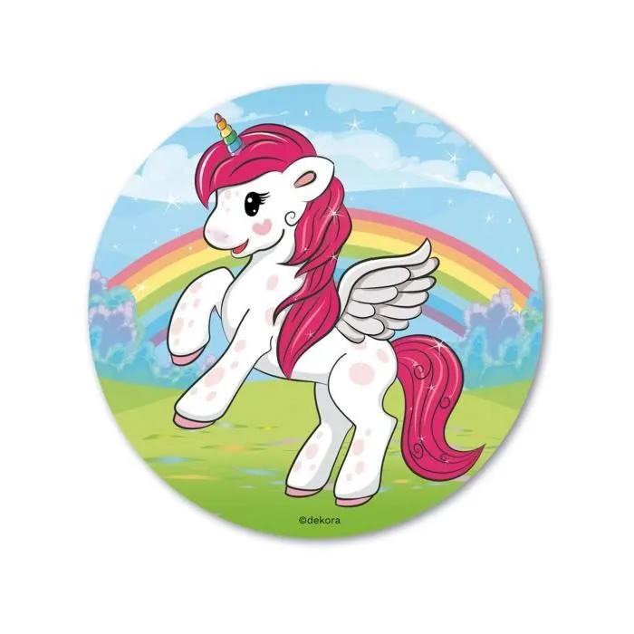 Disque en sucre licorne 20 cm-0