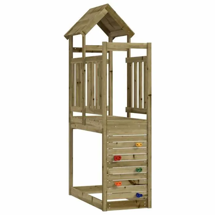 vidaXL Tour de jeu et paroi rocheuse 53x110,5x214 cm bois pin imprégné 826552-0