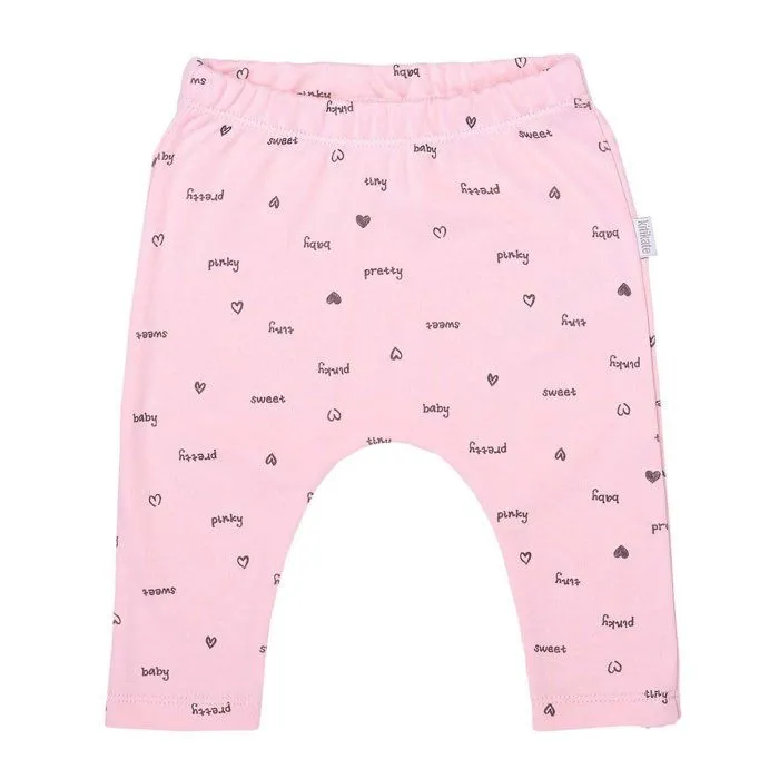 Pantalon bébé - Pretty - Legging - 100% coton biologique - Certifié GOTS - Rose-0
