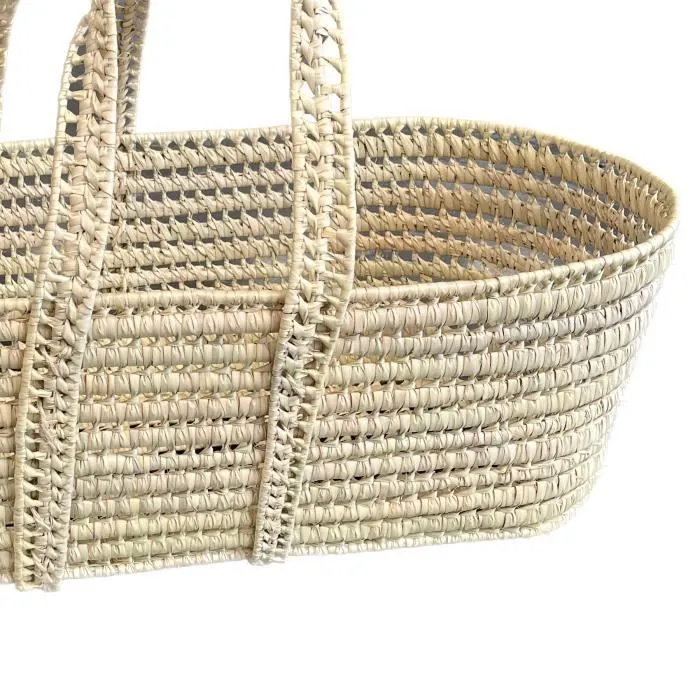 Couffin osier pour bébé Naturel 85x38x28 cm-1