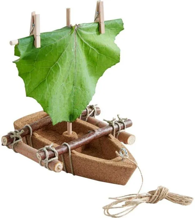 HABA - Terra Kids - Kit d’assemblage Bateau en lièges - Jeux de construction - Maquettes pour enfant - 4 ans et plus, 304244-1