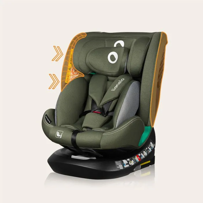 Siège-auto évolutif LIONELO Bastiaan One i-Size - Base pivotante 360° - 40-150 cm - 0 -36 kg - ISOFIX - Groupe 0+/1/2/3 - Vert-4