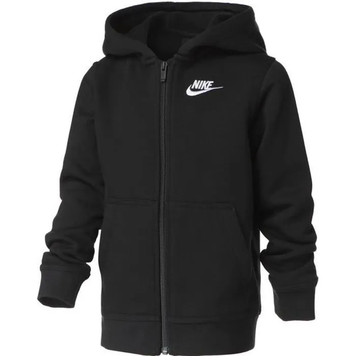 NIKE Sweat à capuche zippé Nsw Hoodie FZ Club - Garçon - Noir-0