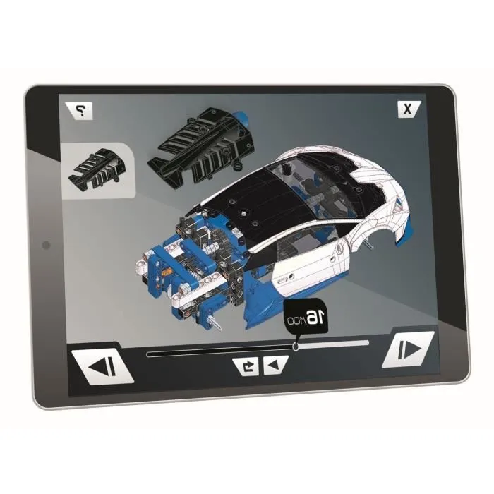 CLEMENTONI - Lamborghini Huracàn STO à construire - Roues orientables - Manuel illustré et application pour visualisation 3D - Fabri-4