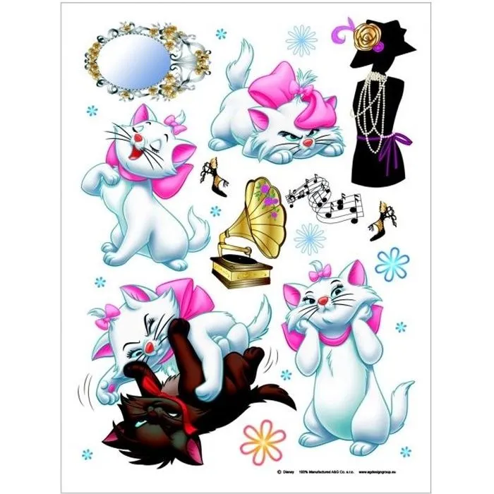 Stickers muraux ARISTOCHAT - Marie - Maxi - 85x65cm - Princesses - Bleu - Vinyle-0