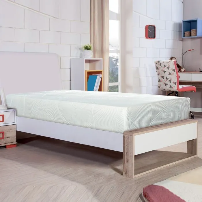 Matelas enfant TOY 90x200 cm | Mousse avec mémoire de forme | Blanc-1