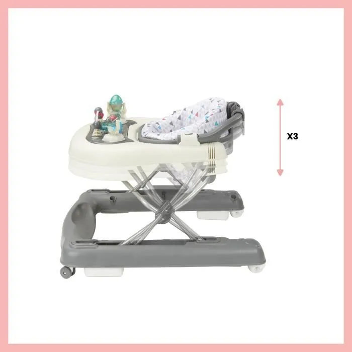 BABYMOOV Trotteur-Pousseur bébé - Evolutif - Pliage compact - Musical, Zinc-3