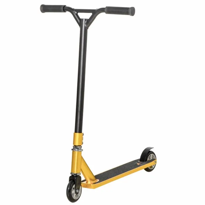 HOMCOM Trottinette freestyle pro rotation à 360° résistante aux acrobaties et sauts aluminium 83 cm de hauteur roues de 100 mm-0