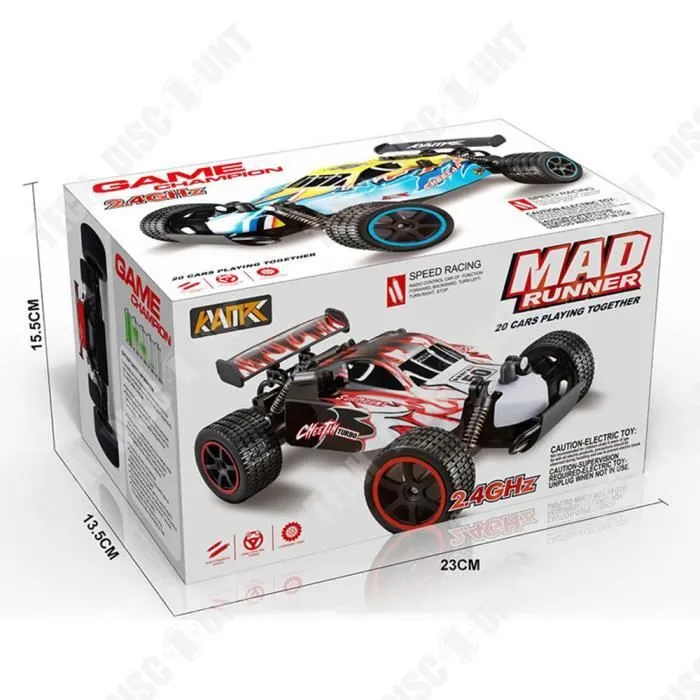 TD® Voiture télécommandée pour enfants télécommandée sans fil 1::20 jouet pour enfants de course à la dérive hors route l'échelle 1:-3