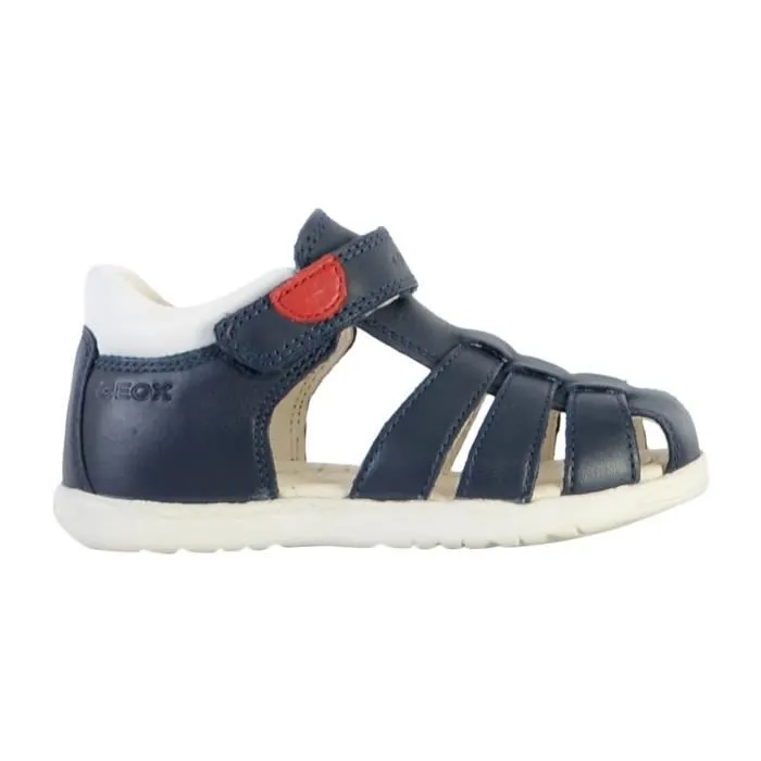 Sandale Plate Cuir Geox  Macchia - Marine-1
