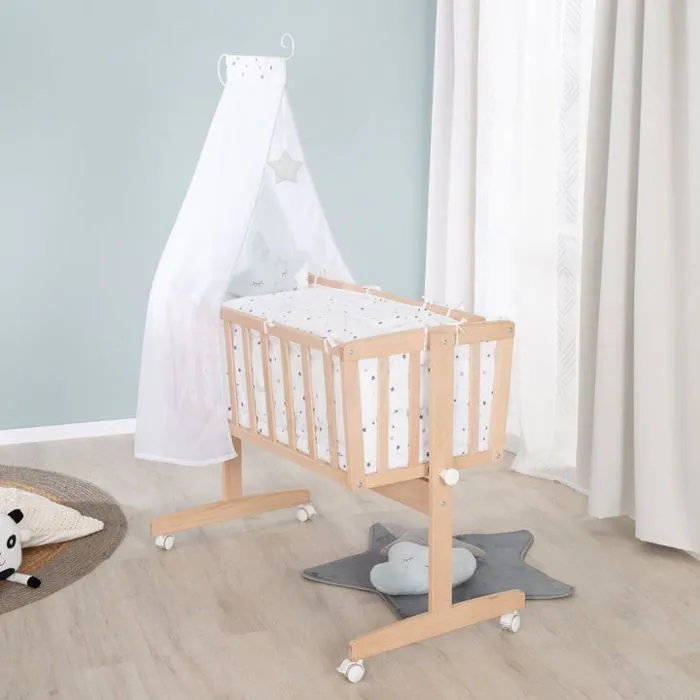 Berceau Bébé ROBA Star Magic - Bois de Hêtre - Matelas Inclus - 40x90cm-3