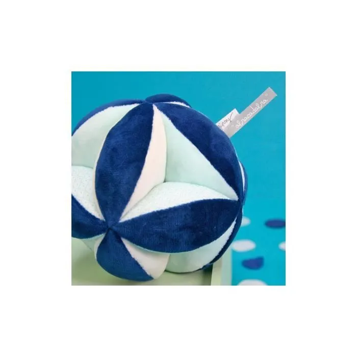 Gipsy Toys - Balle sensorielle en peluche - bleu et blanc-2