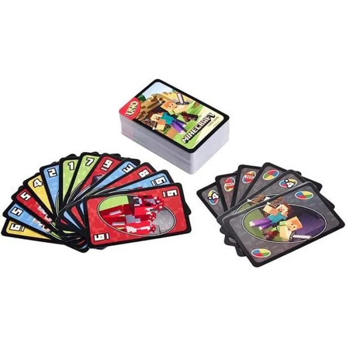 Mattel Games - Uno Minecraft - Jeu de cartes - Dès 7 ans - UNO - FPD61-4