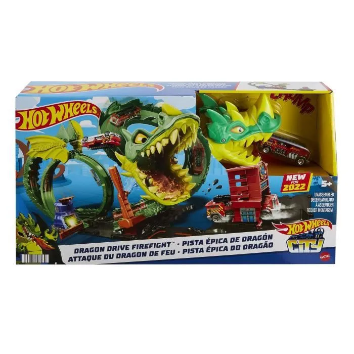 Hot Wheels - Coffret Attaque Du Dragon - Playset-1