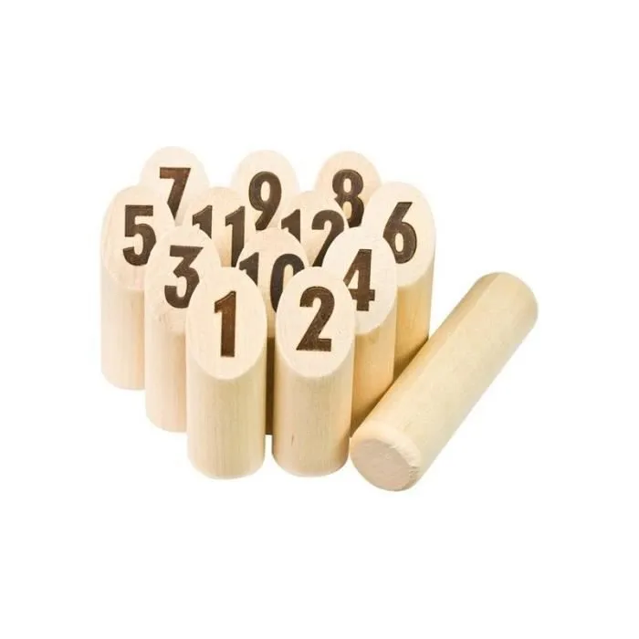 Jeu de quilles Mölkky Tactic - 13 pièces - en bois - pour enfants à partir de 6 ans-1