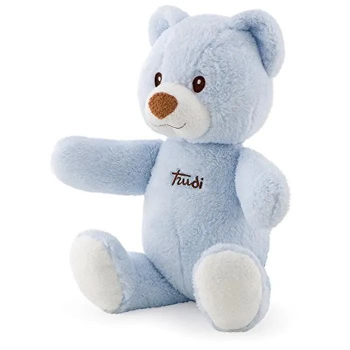 Jouet en peluche - Ours Cremino - 36 cm - Bleu Clair-Turquoise - Lavable en machine - Sécurisé pour bébé-1