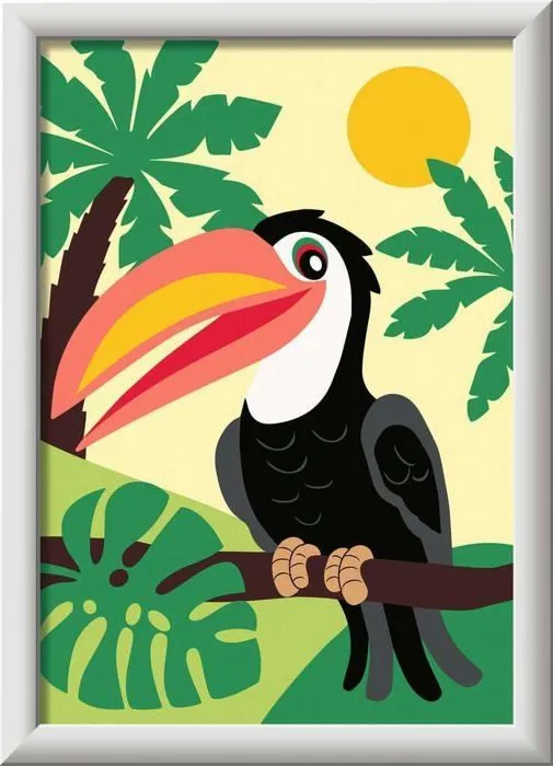 Ravensburger - 23762 - Peinture par numéros -Toucan dans la Jungle-Enfants à partir de 7 Ans,-1