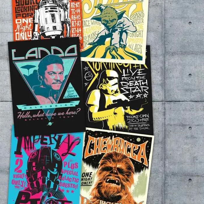 Poster géant - Star Wars - Rétro - H 200 x L 120 cm - Intissé - Multicolore-0