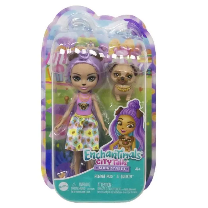 Poupée Enchantimals - HKN11 - 15cm - Chien Trusty - Multicolore - Violet-3