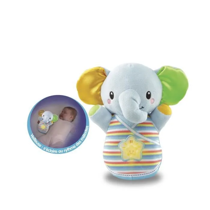 Veilleuse peluche - VTECH BABY - Elephanteau dodo bleu - 30 mélodies - 2 chansons-2