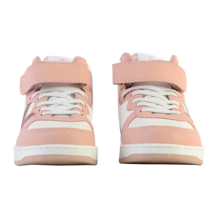 Baskets bébé fille Victoria Tiempo Three-Tone Mid - rose foncé - Lacets - Synthétique-4