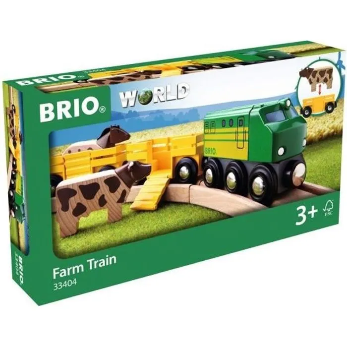 Train des Animaux de la Ferme - BRIO - Circuit en bois - Ravensburger - Mixte dès 3 ans-2