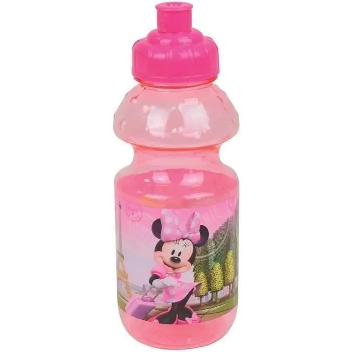 Lot Vaisselle Disney Minnie - FUN HOUSE - 006377 - Verre, Assiette Creuse, Assiette Plate, Gourde, Boîte Goûter et Couverts-5