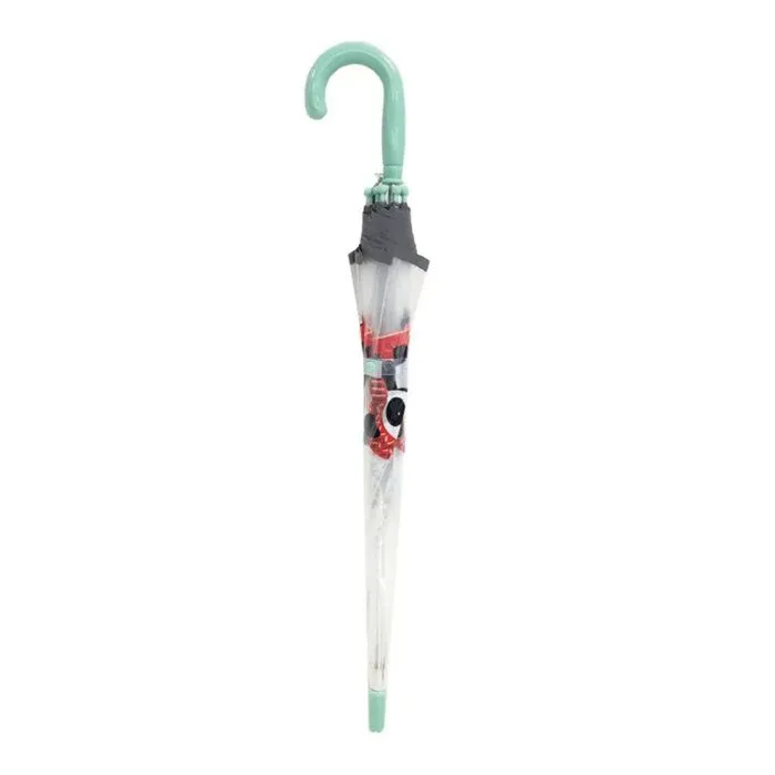 Parapluie enfant transparent Panda - SMATI - Cloche - Résistant au vent - Bande réfléchissante-1