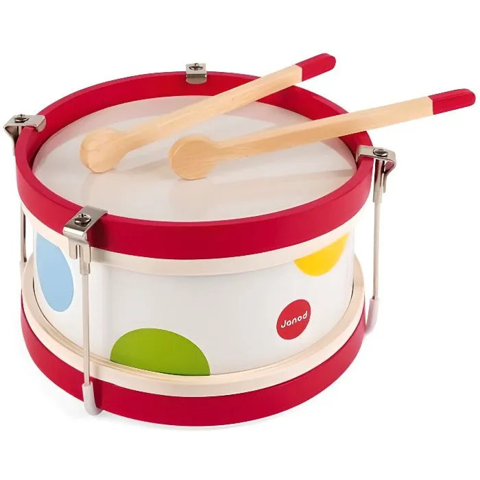 JANOD - Tambour Confetti (bois) - Dès 2 Ans-0