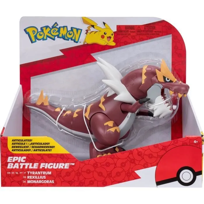 Figurine - BANDAI - Pokémon légendaires Rexilius - 30 cm, articulée, à l’échelle des dessins animés-0