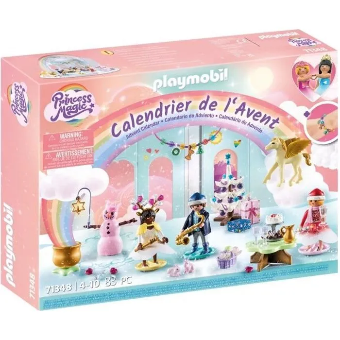 Calendrier de l'Avent PLAYMOBIL - Arc-en-ciel - La magie de Noël - 24 cases à ouvrir-0