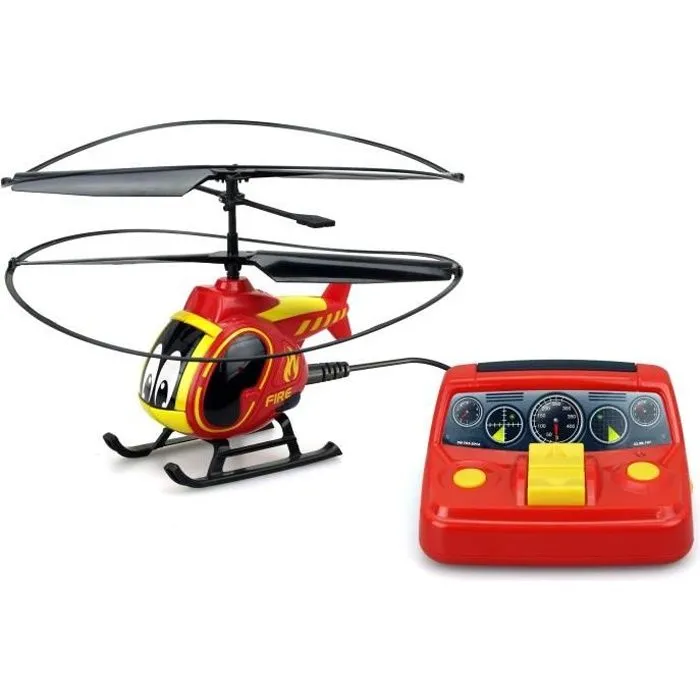 Hélicoptère télécommandé Pompier TOOKO - dès 4 ans - Rouge-0