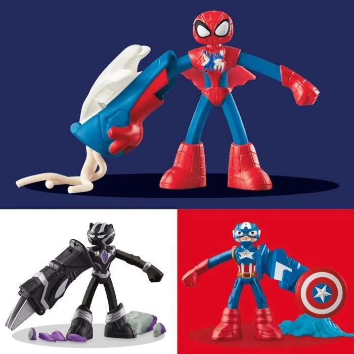Coffret de loisirs créatifs - Play-Doh - Marvel - Super-héros - Figurines flexibles - 170 g de pâte à modeler-2
