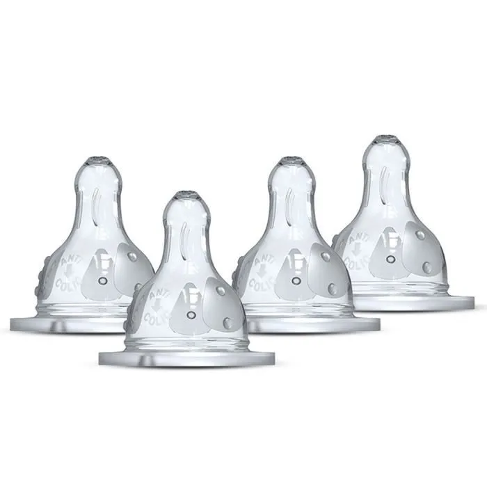 Lot de 4 tétines rondes DODIE Initiation - Débit 2-0
