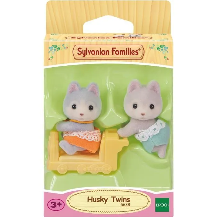 Mini-univers - SYLVANIAN FAMILIES - Les jumeaux husky - Orange - Mixte - 3 ans+-3