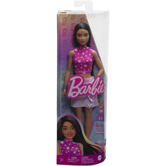 Barbie-Barbie Fashionistas- Poupée cheveux noirs 65ème anniversaire HRH13-6