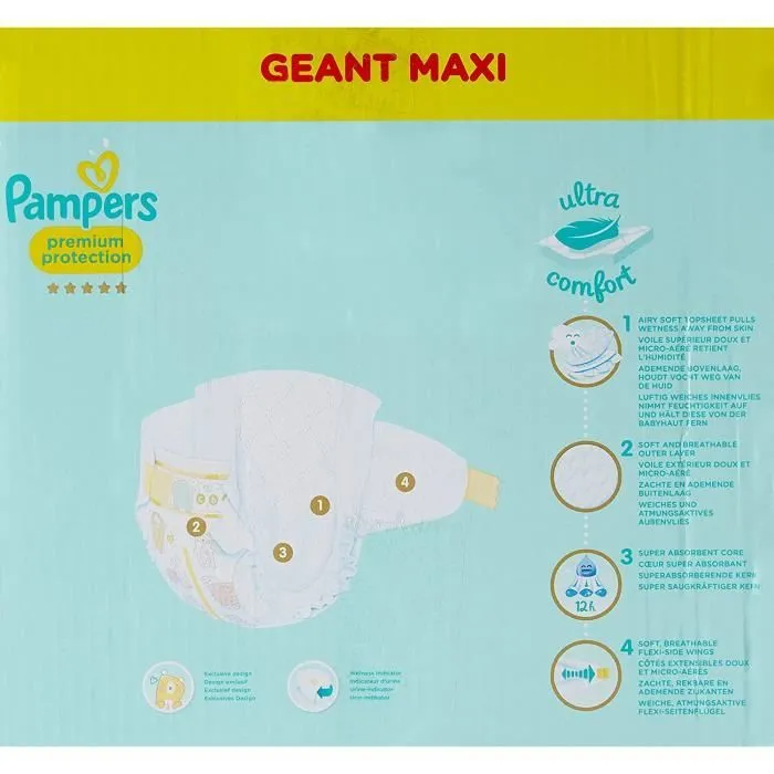 PAMPERS Premium Protection Taille 4 - 74 couches-3