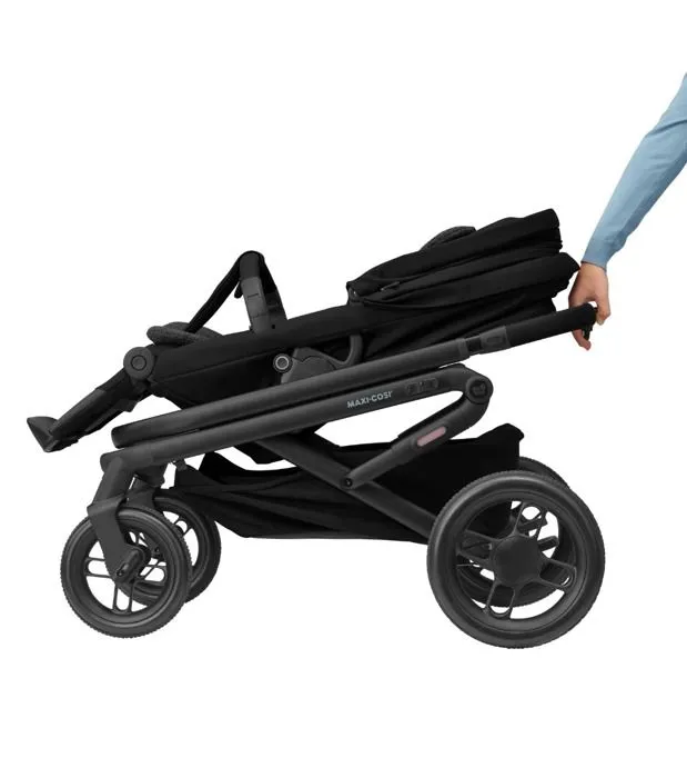 MAXI-COSI Pack poussette Lila XP+, poussette bébé confort et nacelle bébé, dès la naissance, Essential Black-4