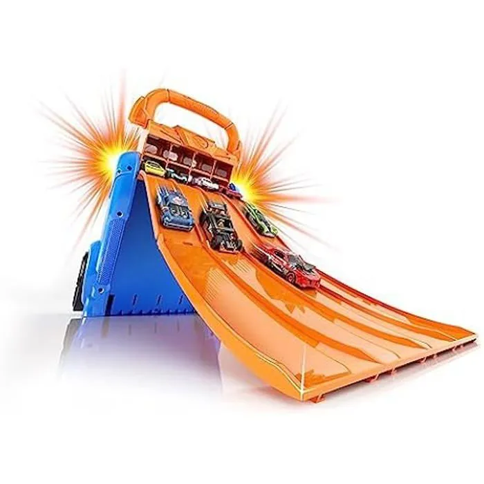 Jouet - CEFA TOYS - Garde-Voiture/Lanceur Hot Wheels - 4 Pistes - Capacité 20 Voitures-0