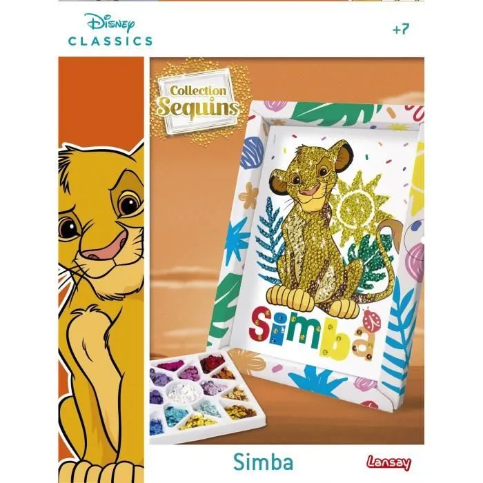 Jeu de création - LANSAY - Collection sequins - SIMBA LE ROI LION - Dès 7 ans-0